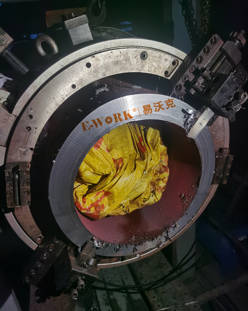 406mm鍋爐管道切割坡口現(xiàn)場(chǎng)